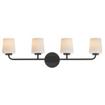 Durham Slim Bathroom Vanity Light - Black / White