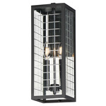 Magnus Outdoor Wall Sconce - Black / Clear