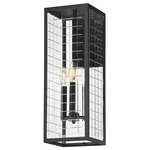 Magnus Outdoor Wall Sconce - Black / Clear