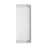 Tunnel Wall Sconce - Brushed Aluminum / White