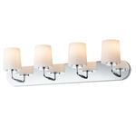 Durham Bathroom Vanity Light - Polished Chrome / White