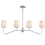 Durham Linear Pendant - Polished Chrome / White