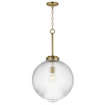 Kasbah Pendant - Satin Brass / Clear Ribbed