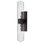 Kasbah Linear Wall Sconce - Oil Rubbed Bronze / Clear Ribbed