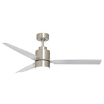 Falcon Ceiling Fan with Light - Satin Nickel / Satin Nickel