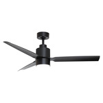 Falcon Ceiling Fan with Light - Black / Black