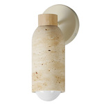 Pompeii Wall Sconce - Oyster / Travertine