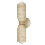Pompeii Up/Down Wall Sconce - Oyster / Travertine