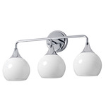 Neve Bathroom Vanity Light - Polished Chrome / Marble Glass