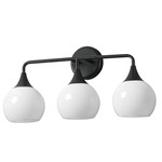 Neve Bathroom Vanity Light - Black / Marble Glass