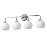Neve Bathroom Vanity Light - Polished Chrome / Marble Glass