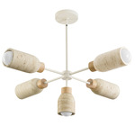 Pompeii Chandelier - Oyster / Travertine