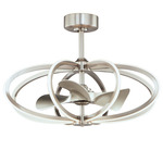 Solstice Outdoor Wifi Fandelight - Satin Nickel