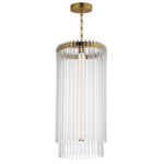 Jolie Color-Select Foyer Pendant - Natural Aged Brass / Clear