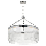 Jolie Color-Select Chandelier - Polished Nickel / Clear