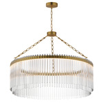 Jolie Color-Select Chandelier - Natural Aged Brass / Clear