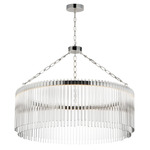Jolie Color-Select Chandelier - Polished Nickel / Clear