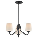 Durham Chandelier - Black / White