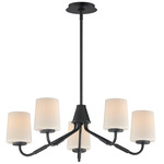 Durham Chandelier - Black / White