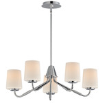Durham Chandelier - Polished Chrome / White