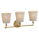 Baja Bathroom Vanity Light - Natural Aged Brass / Weathered White