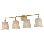 Baja Bathroom Vanity Light - Natural Aged Brass / Weathered White