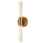 Duchess Double Wall Sconce - Natural Aged Brass / Iceberg 