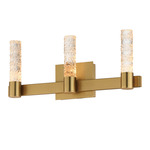 Duchess Bathroom Vanity Light - Natural Aged Brass / Iceberg 
