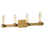 Duchess Bathroom Vanity Light - Natural Aged Brass / Iceberg 