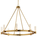 Duchess Chandelier - Natural Aged Brass / Iceberg 