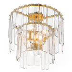 Warren Convertible Semi Flush Ceiling / Pendant - Gold Leaf / Clear