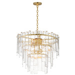 Warren Chandelier - Gold Leaf / Clear