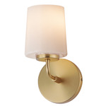 Durham Wall Sconce - Natural Aged Brass / White
