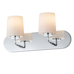 Durham Bathroom Vanity Light - Polished Chrome / White