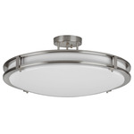 Carlisle Color-Select 120-277V Semi Flush Ceiling Light - Satin Nickel / White