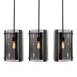 Dana Linear Multi-Light Pendant - Black / Smoke