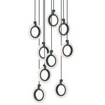 Halo Color-Select Multi-Light Pendant - Black / Frosted