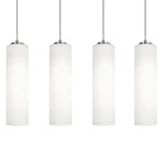 Leo Linear Multi Light Pendant - Satin Nickel / White