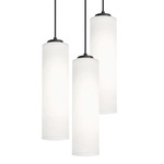 Leo Round Multi Light Pendant - Black / White