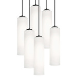 Leo Round Multi Light Pendant - Black / White