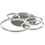 Orbit Color-Select Semi Flush Ceiling Light - Satin Nickel / Frosted