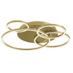 Orbit Color-Select Semi Flush Ceiling Light - Antique Brass / Frosted