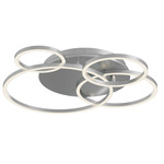 Orbit Color-Select Semi Flush Ceiling Light - Satin Nickel / Frosted