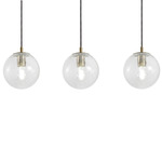Palla Linear Multi-Light Pendant - Antique Brass / Clear