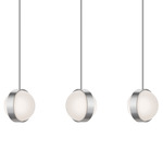 Verona Color-Select Linear Multi-Light Pendant - Satin Nickel / White
