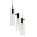 Vista Multi-Light Pendant - Black / Clear