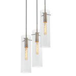 Vista Multi-Light Pendant - Satin Nickel / Clear