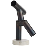 Kouame Sculpture - White Marble / Burnt Iron