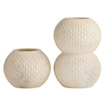 Kayli Vases Set of 2 - Eggshell