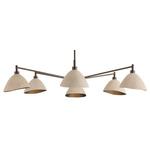 Inlet Chandelier - English Bronze / Ivory Leather